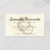 Gold Brown waterverf vermaide schoonheid Visitekaartje (Achterkant)