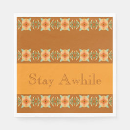 Gold Browns With Peach Artsy Servet