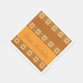 Gold Browns With Peach Artsy Servet (Hoek)