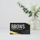 Gold Brows Aftercare Card Visitekaartje (Staand voorkant)