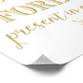 Gold bruiloft in Loving Memory sign print (Hoek)