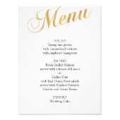 Gold bruiloft menu poster. Elegant menu Foto Afdruk (Voorkant)