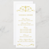 Gold bruiloft menu sjabloon set (Voorkant / Achterkant)