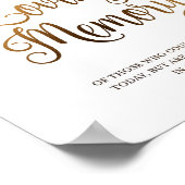 Gold bruiloft voor liefhebbend geheugen | Goud Poster (Hoek)