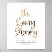 Gold bruiloft voor liefhebbend geheugen | Goud Poster (Voorkant)