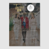 Gold Brush 2025 Kalender Foto Magnetische Kaart (Voorkant)