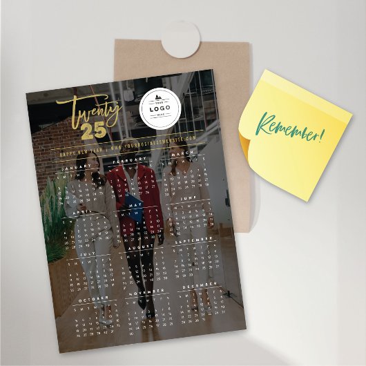 Gold Brush 2025 Kalender Foto Magnetische Kaart