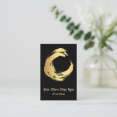 ** Gold Brush Abstracte Reiki Spa Meditatie Visitekaartje (Staand voorkant)