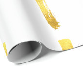 Gold Brush Cross - Christelijk Religieuze Crucifix Cadeaupapier (Rol Hoek)