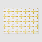 Gold Brush Cross - Moderne Christelijke crucifix Tissuepapier (Voorkant)