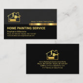 Gold Brush Grijs Zwart Laag Goud Tab Visitekaartje (Voorkant / Achterkant)