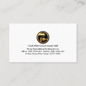 Gold Brush Home Paint Spletters Visitekaartje (Achterkant)