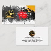 Gold Brush Home Paint Spletters Visitekaartje (Voorkant / Achterkant)