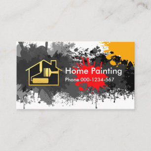 Gold Brush Home Paint Spletters Visitekaartje