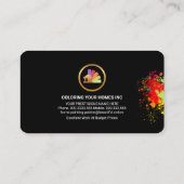 Gold Brush Paint Splatter Handyman Visitekaartje (Achterkant)