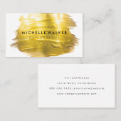 Gold Brush Paint Stroke Visitekaartje (Voorkant / Achterkant)