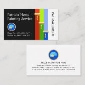 Gold Brush Painting Paint Stripes Visitekaartje (Voorkant / Achterkant)