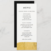 Gold Brush Stroke Custom Wedding Menu (Voorkant / Achterkant)