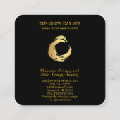 *~* Gold Brush Zen Meditation Yoga Reiki Abstract Vierkante Visitekaartje (Achterkant)