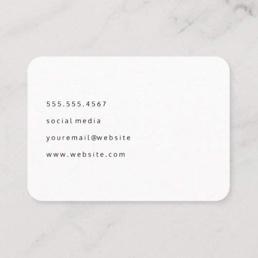 Gold Brushed en Floral Sepia Visitekaartje (Achterkant)