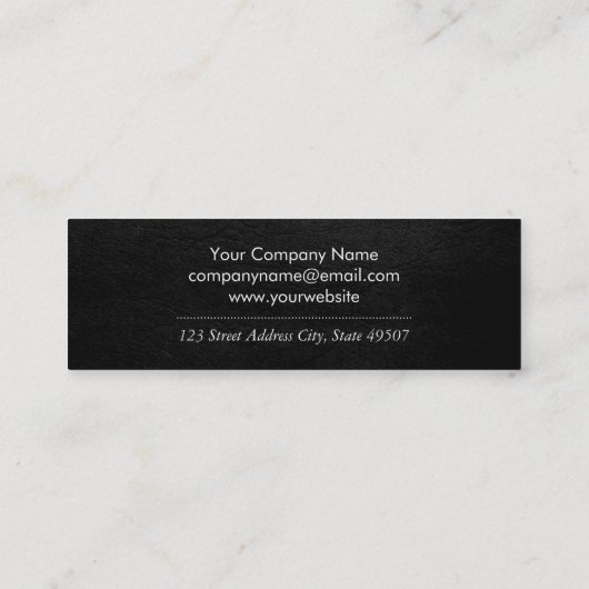 Gold Brushed Lush Black Mini Visitekaartje (Achterkant)