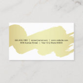 Gold Brushed Wood Panel Visitekaartje (Achterkant)