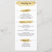 Gold Brushstrokes Wedding Menu (Voorkant)