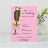 Gold Bubble Bridal Shower-uitnodiging Kaart (Staand voorkant)