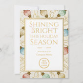 Gold Bubble-Light Elegance | Foil & Bulk Feestdagenkaart (Voorkant)