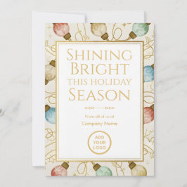 Gold Bubble-Light Elegance | Foil & Bulk Feestdagenkaart