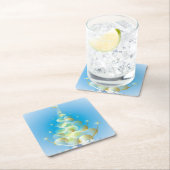 Gold Bubble Modern Art kerstboom Kartonnen Onderzetters (Insitu)