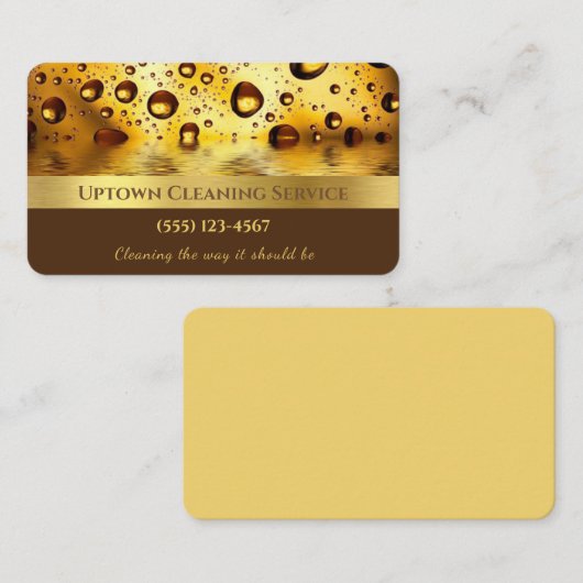 Gold Bubble Professional Cleaning Services Visitekaartje (Voorkant / Achterkant)