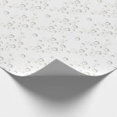 Gold Bubbles op wit Cadeaupapier (Hoek)