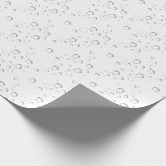 Gold Bubbles op wit Cadeaupapier (Hoek)