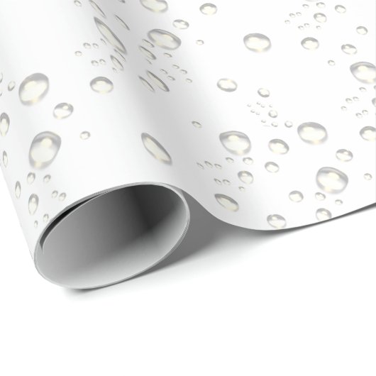 Gold Bubbles op wit Cadeaupapier (Rol Hoek)