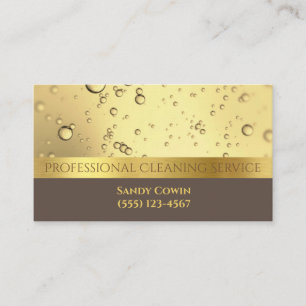 Gold Bubbles Professional Cleaning Services Visitekaartje