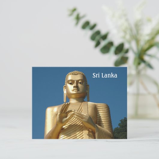 Gold Buddha Afbeelding Briefkaart (Staand voorkant)