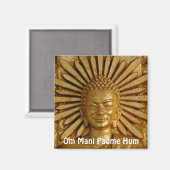 Gold Buddha, Compassie (Fridge Magnet) Magneet (Voorkant / Achterkant)