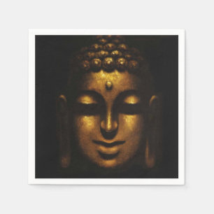 Gold Buddha Face Paper Napkins Servet