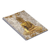 Gold Buddha Golden Floral Flowers Notitieboek (Rechterzijde)