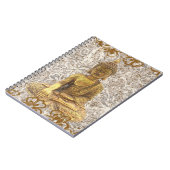 Gold Buddha Golden Floral Flowers Notitieboek (Linkerzijde)