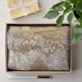 Gold Buddha Golden Floral Flowers Tissuepapier (Geschenk)