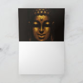 Gold Buddha Head Foto Note Birthday Kaart (Binnen)