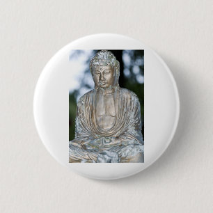 Gold Buddha Statue Ronde Button 5,7 Cm