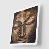 Gold Buddha Vierkante Klok (Hoek)