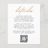 GOLD Budget Wedding nodigt gedetailleerde QR Code  Flyer (Achterkant)
