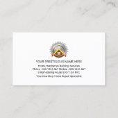 Gold Building Handyman Tools Lijst Visitekaartje (Achterkant)