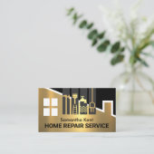 Gold Building Lijst Handyman Tools Visitekaartje (Staand voorkant)
