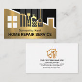 Gold Building Lijst Handyman Tools Visitekaartje (Voorkant / Achterkant)