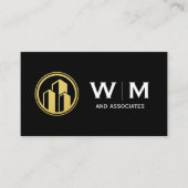 Gold Buildings Logo | Monogram Visitekaartje (Voorkant)